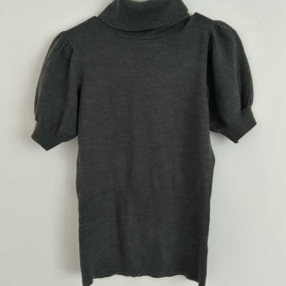 French connection bubble sleeve waist slimming stretch